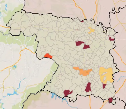 Mapa IA municipios a siete días (12 de noviembre)