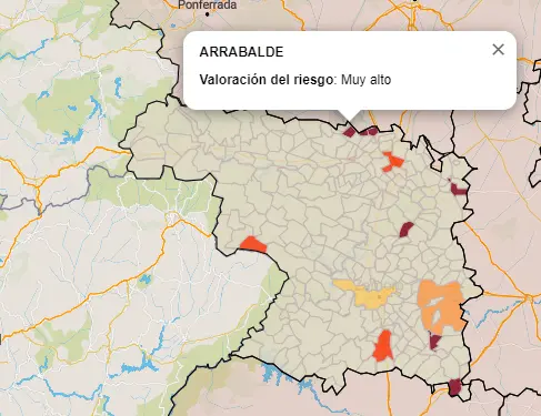 Mapa IA municipios a siete días (19 de noviembre)