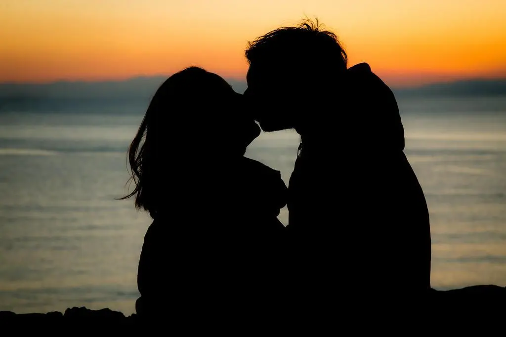 Foto de archivo beso