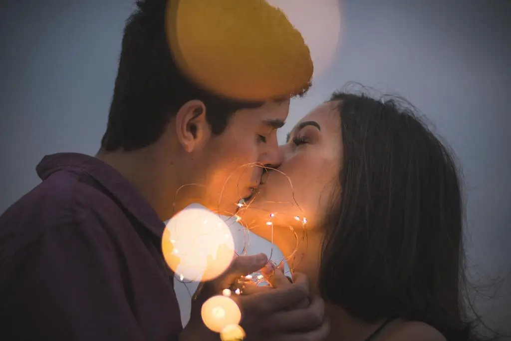 Foto de archivo beso
