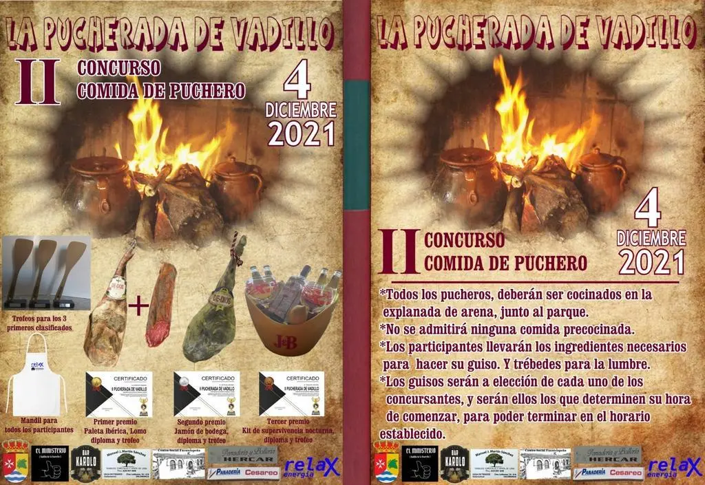 Cartel II Concurso comida de puchero Vadillo de la Guareña