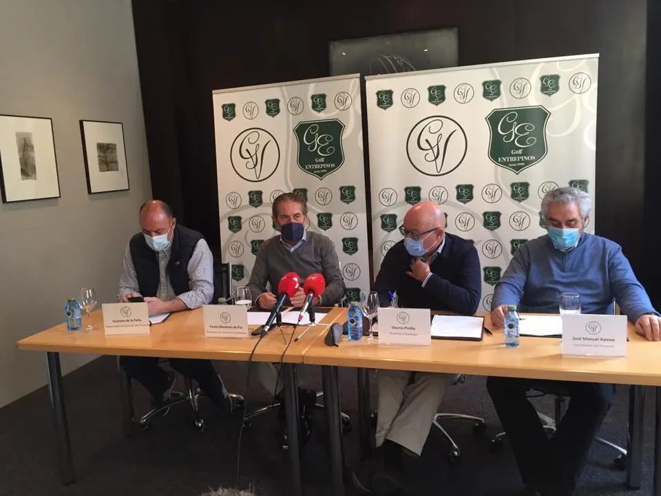 RP Inauguración campo Golf Valderrey con Osorio Pinilla, Gustavo de la Peña, José Manuel Ramos y Pedro Martínez de Paz