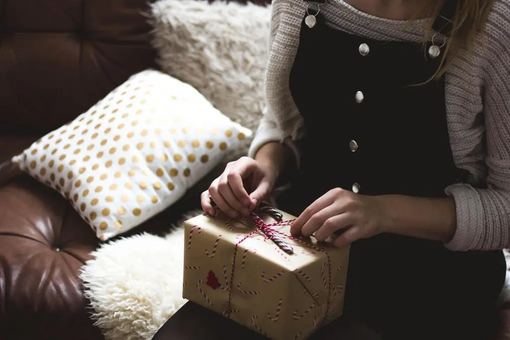 Foto de archivo regalo Navidad