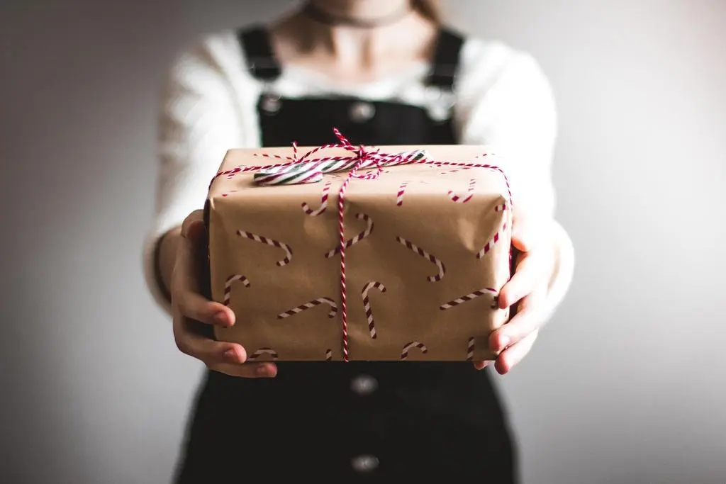 Foto de archivo regalo Navidad