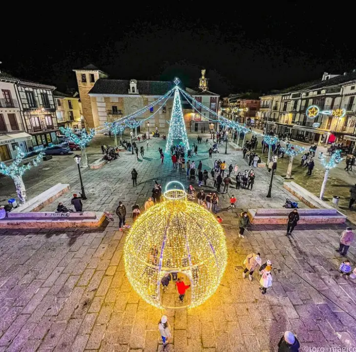 Alumbrado navideño Toro. Fotografía: @toro_magico