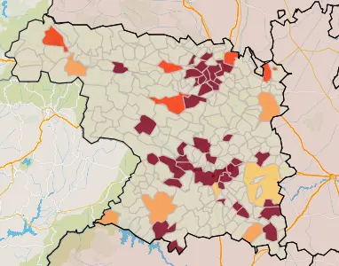Mapa IA municipios a siete días (9 de diciembre)
