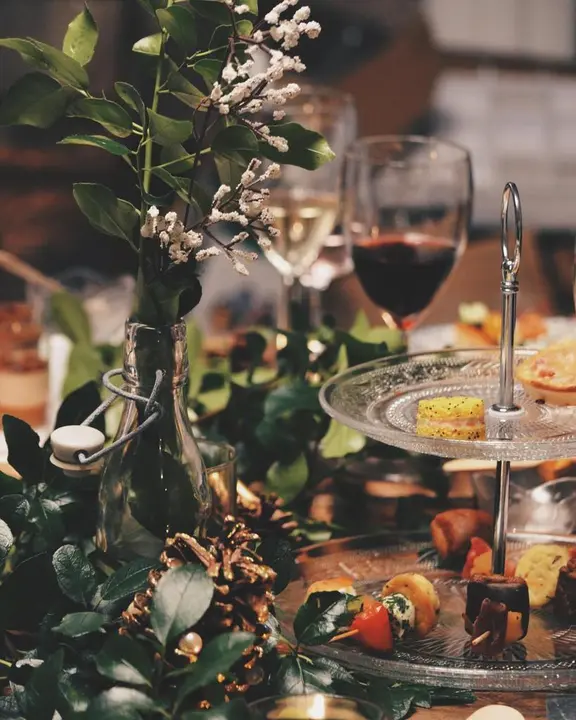 Foto de archivo cena Navidad