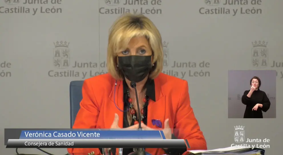 Verónica Casado, consejera de Sanidad de la Junta de Castilla y León.