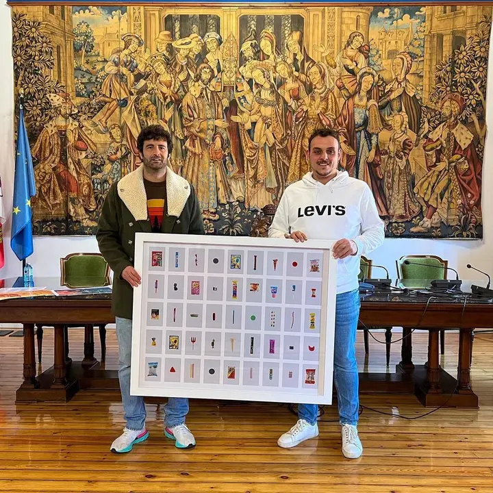 Tomás del Bien y el fotógrafo toresano José Luis de la Parra
