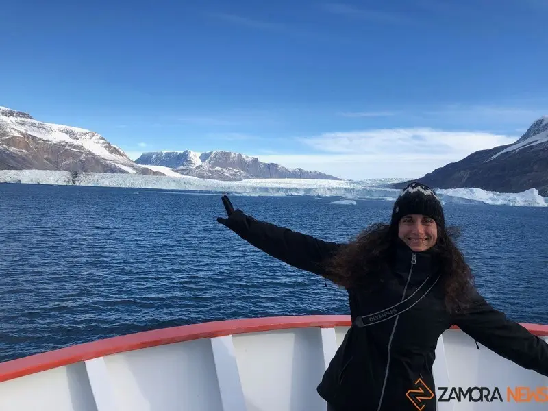 Lara F. Pérez, en Groenlandia