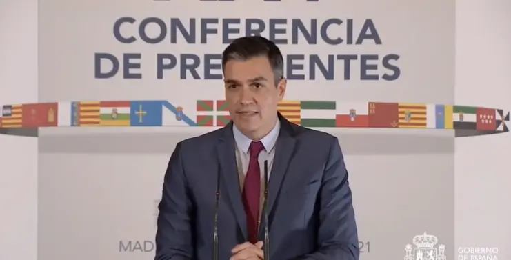 Pedro Sánchez tras la reunión de la Conferencia de Presidentes