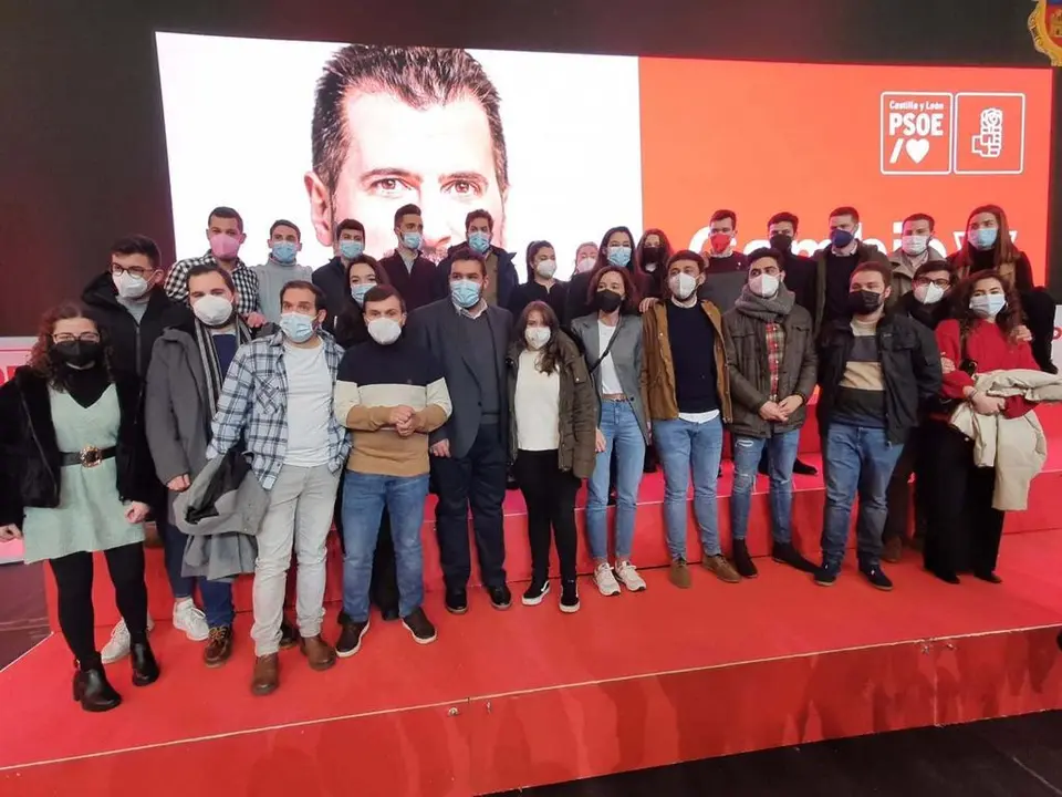 Juventudes Socialistas de Zamora en la presentación de la candidatura de Luis Tudanca en Palencia