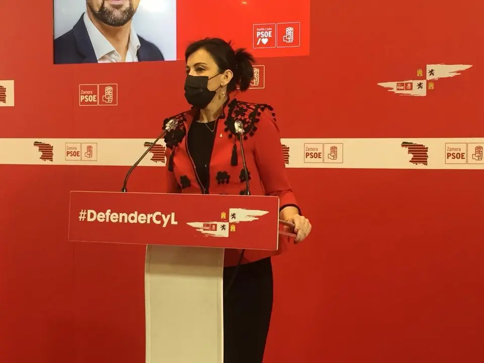 Ana Sánchez en el PSOE de Zamora. | FOTO: Estefanía Vega