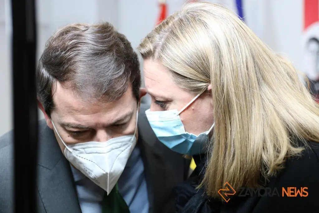 Alfonso Fernández Mañueco e Isabel Blanco Llamas en Zamora. | FOTO: Marcos Vicente