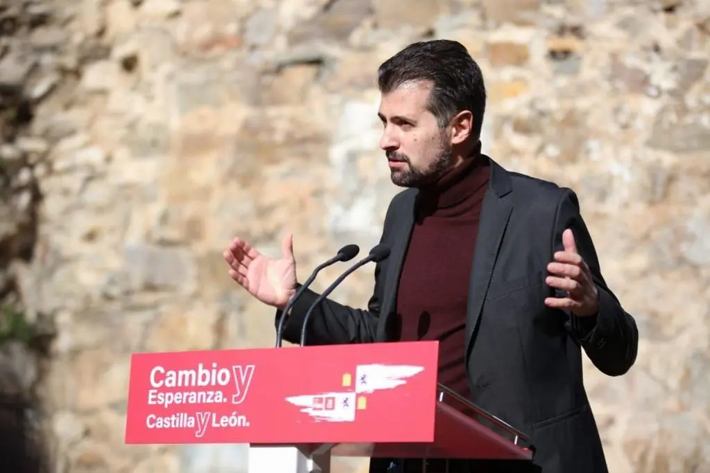 Luis Tudanca durante un acto en El Bierzo. Fotografía: PSOECYL