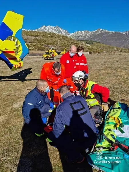 Un momento del rescate. Foto JCYL