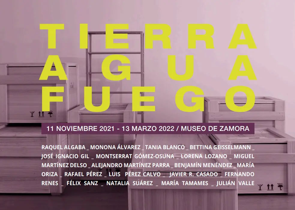 Cartel exposición 'Tierra, agua, fuego'