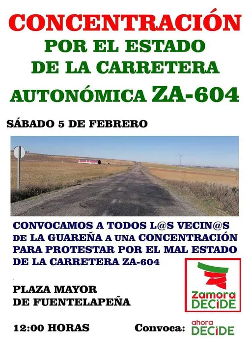 Cartel manifestación Fuentelapeña