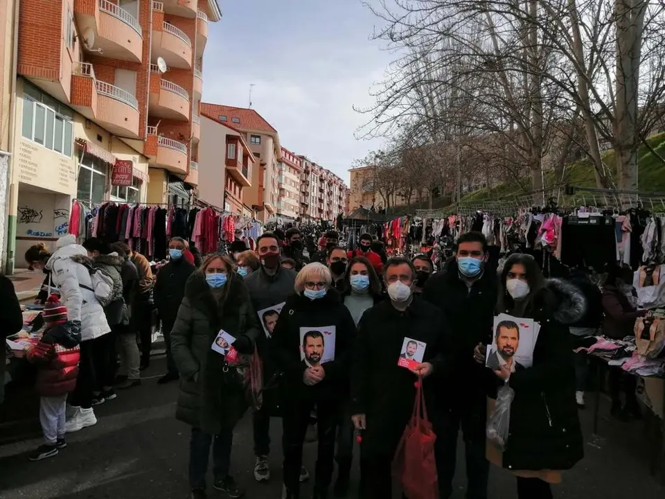 PSOE Zamora.  Visita Benavente