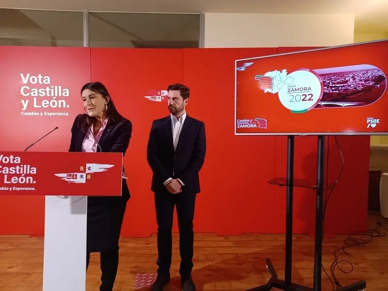 Ana Sánchez en la sede del PSOE de Zamora