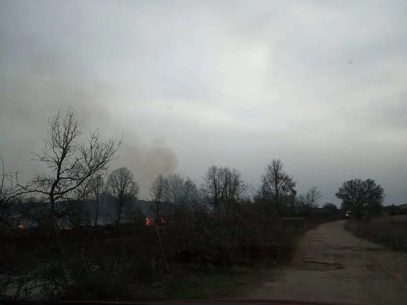 Fuego a las afueras de San Vitero. Foto Consorcio Bomberos