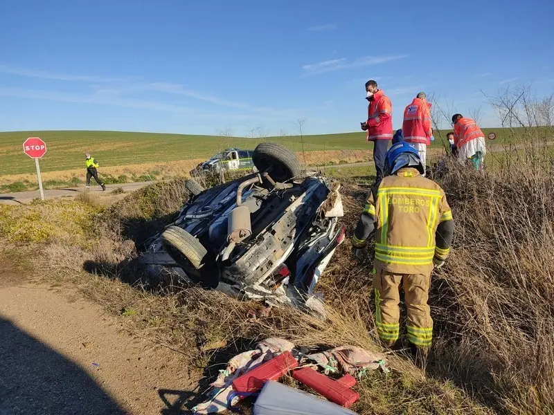 Lugar del accidente. Foto Consorcio de Bomberos