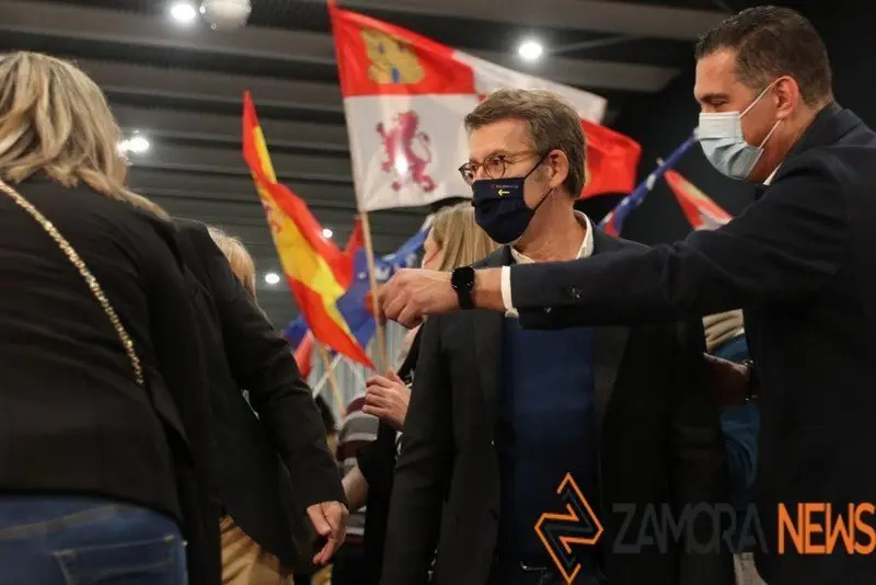 Alberto Nuñez Feijóo, en el acto de campaña de Castilla y León en IFEZA.