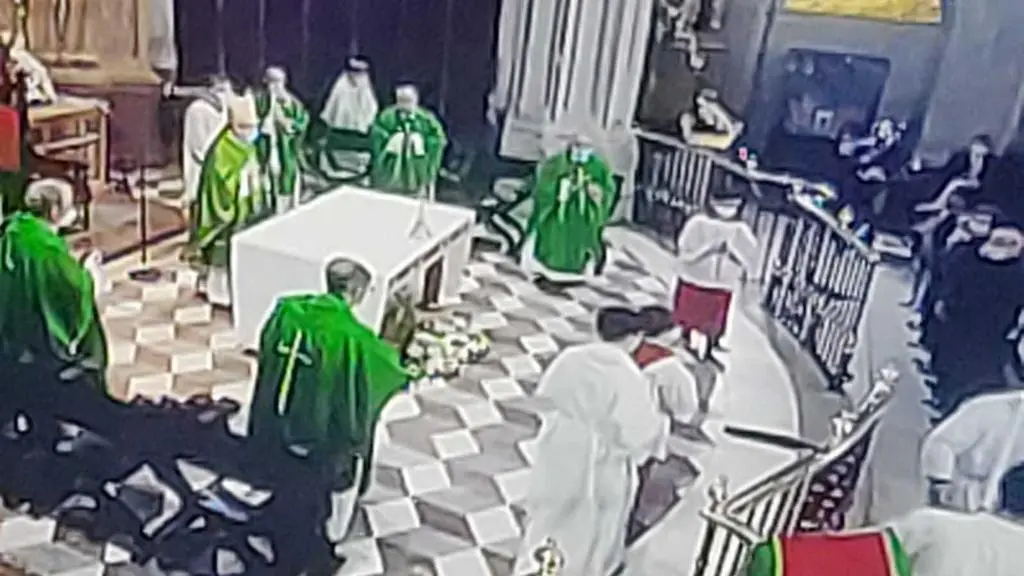 Retransmisión de TVE de la misa dominical en la S.I Catedral de Zamora.