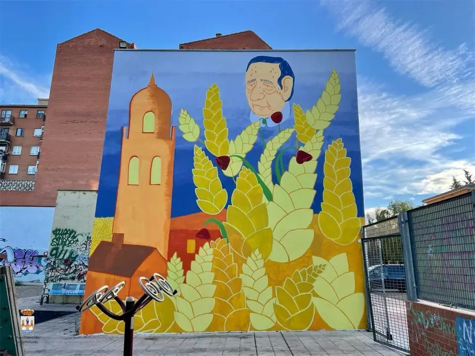 Mural en la zona del parque Miguel Delibes