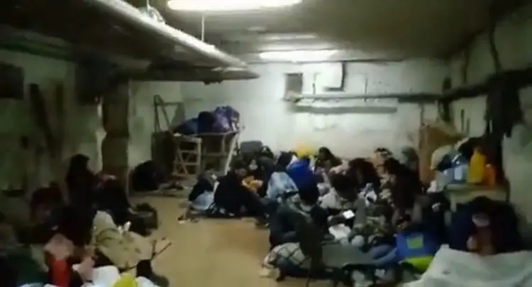Ucranianos en un bunker