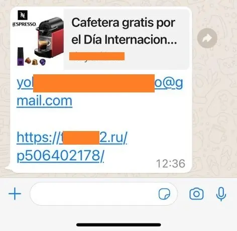 Estafa WhatsApp