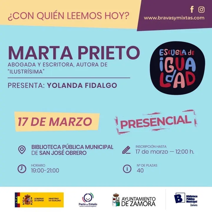 Con quien leemos  hoy. Marta Prieto