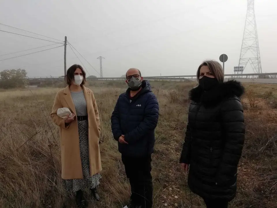 PSOE-Ayto. Andavías. Visita viaducto ferrocarril carretera La Hiniesta-Andavías