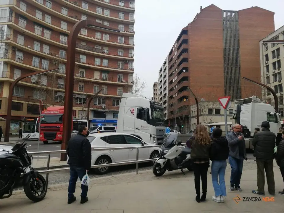 Imagen de archivo de la huelga transportes en Zamora