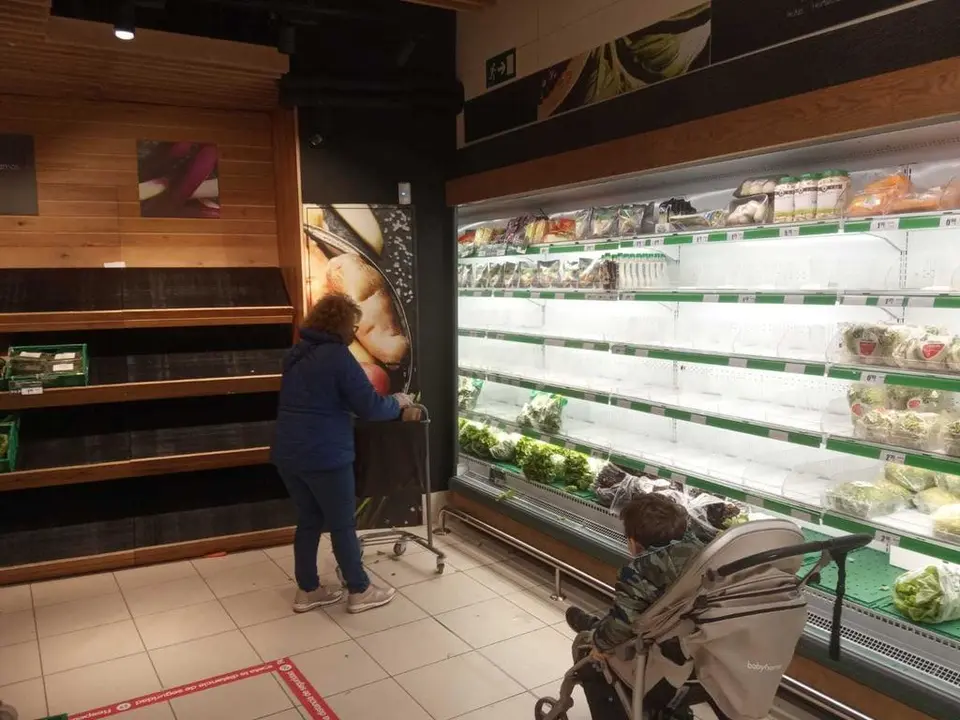 Supermercado en Zamora esta mañana