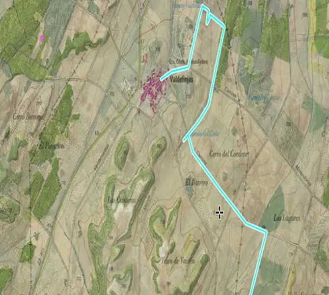 Plano de la ruta