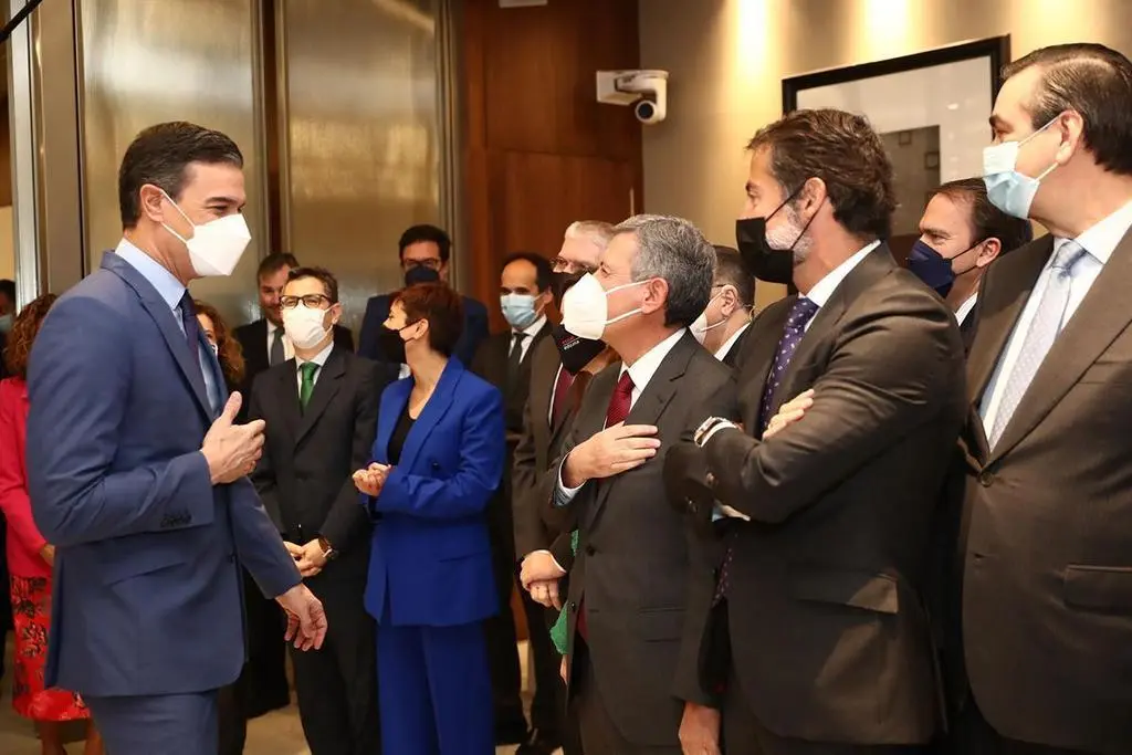 El presidente del Gobierno, Pedro Sánchez, a su llegada al tercer encuentro 'Generación de Oportunidades'. Fotografía: Moncloa