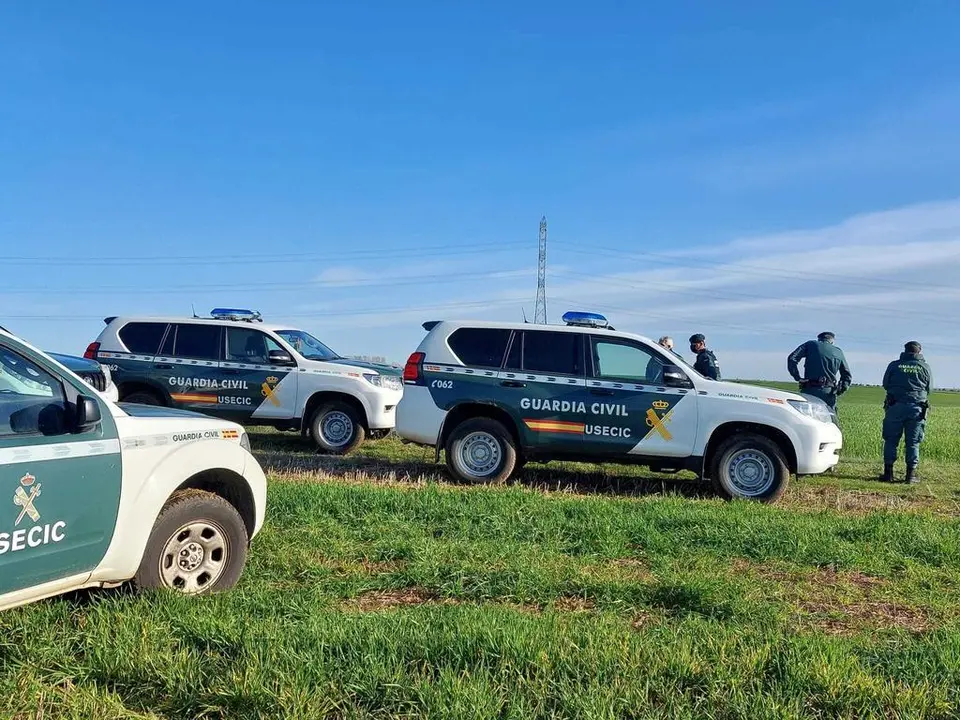 Operativo de búsqueda del desaparecido en Cerecinos del Carrizal. Fotografía: Guardia Civil
