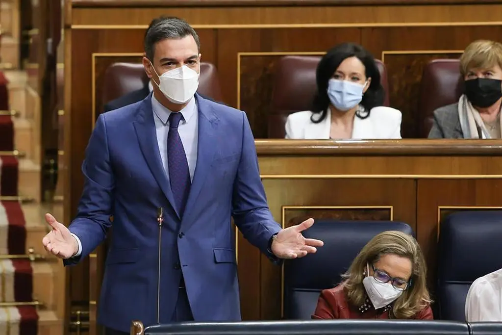 El presidente del Gobierno, Pedro Sánchez, durante su intervención en la sesión de control en el Congreso. Fotografía: Pool Congreso