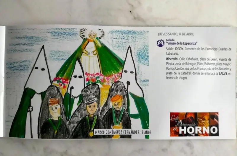 Dibujo de Marco Domínguez en el itinerario del CD Zamarat