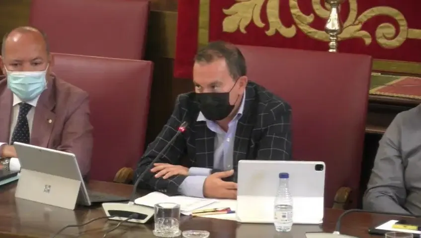 Francisco Requejo durante un pleno de la Diputación