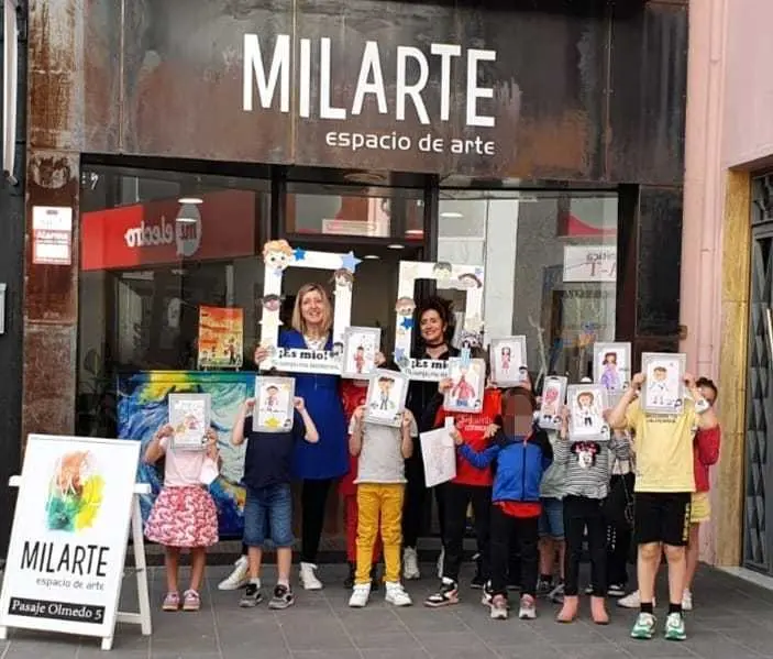 Presentación del libro de Sandrine en el espacio de arte MILARTE de la zamorana Mila Pérez. Fotografía: CEDIDA