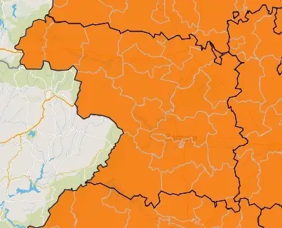 mapa de aumento de población