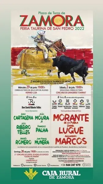 Cartel taurino para Zamora