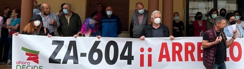 Imagen de archivo de la manifestación en Fuentelapeña. Foto Ahora Decide