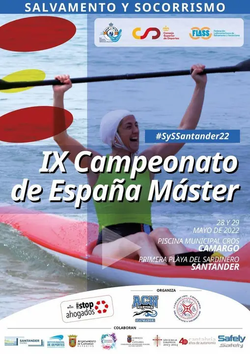 2022-05-27 Cartel IX Cto de España de Salvamento y Socorrismo Máster