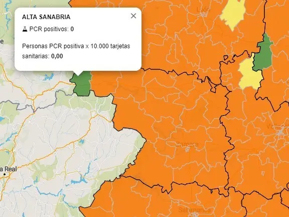 Mapa ZBS casos activos a 7 días (27 de mayo)