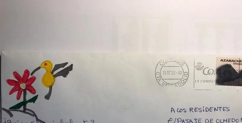 Carta con el franqueo de Valladolid