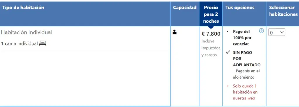 booking