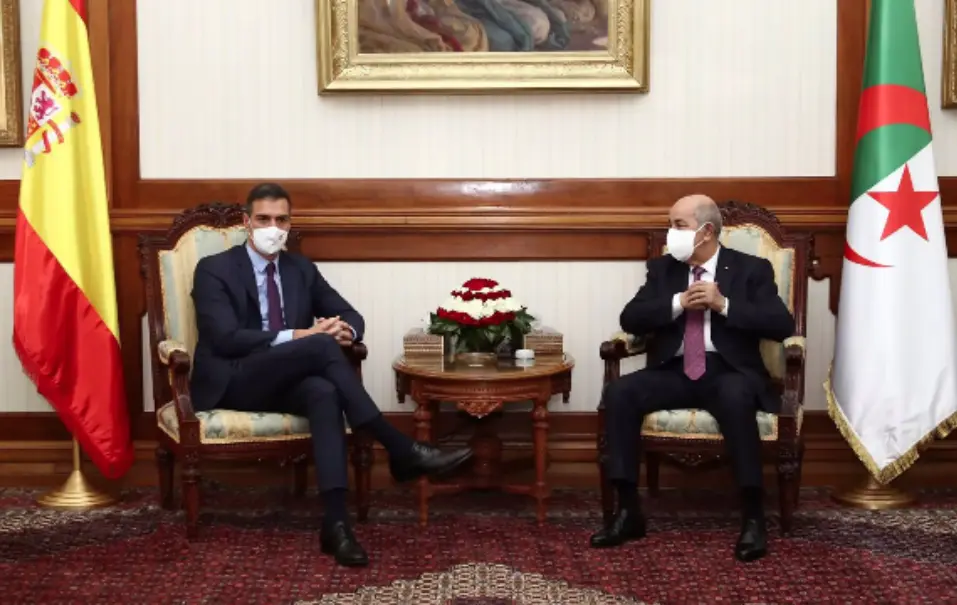 Pedro Sánchez y Abdelmayid Tebune